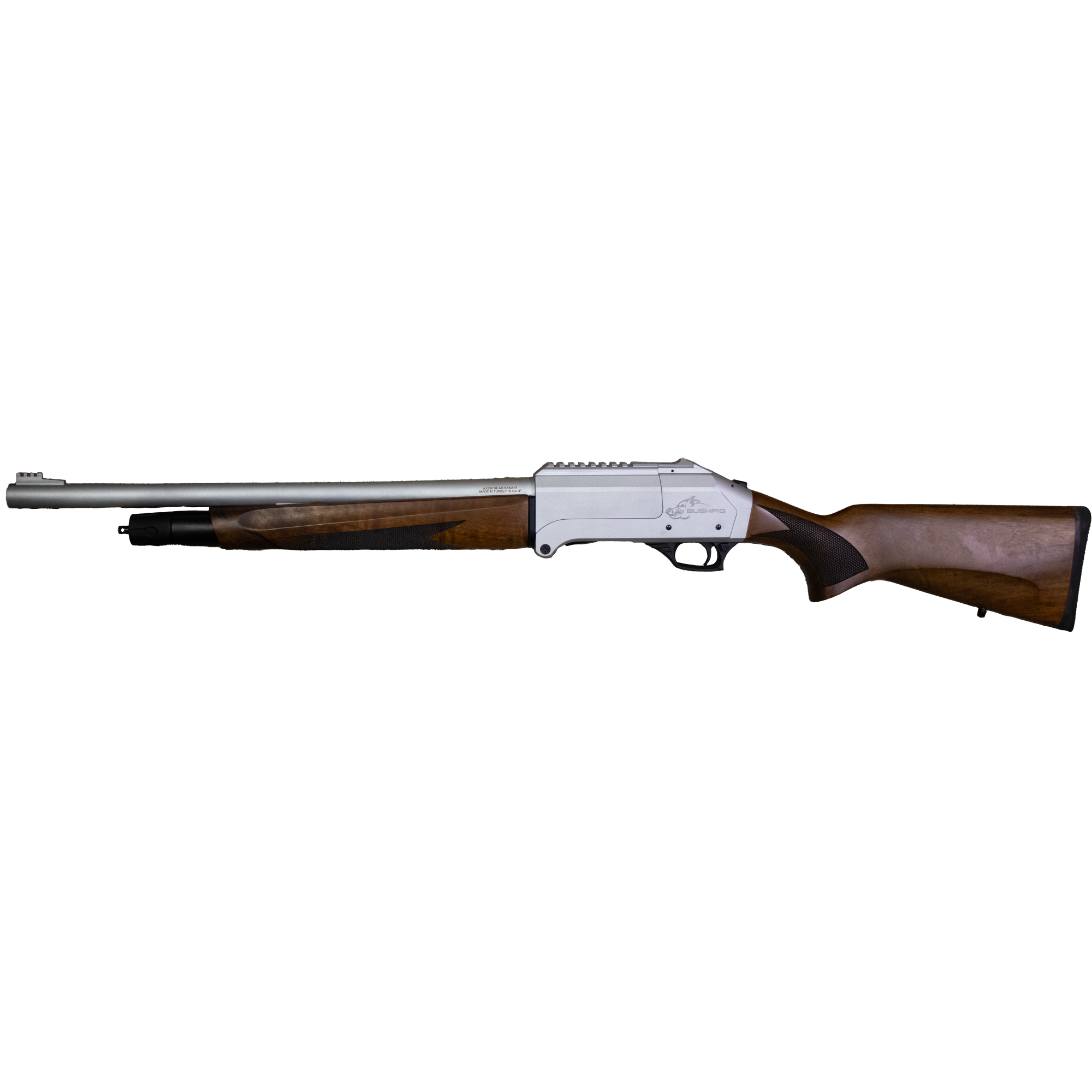 AXOR ARMS BUSHPIG 12G LEVER RELEASE 20 INCH SILVER CERAKOTE TIMBER STOCK - Image 2