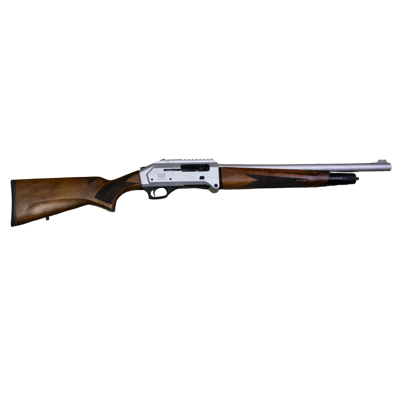 AXOR ARMS BUSHPIG 12G LEVER RELEASE 20 INCH SILVER CERAKOTE TIMBER STOCK
